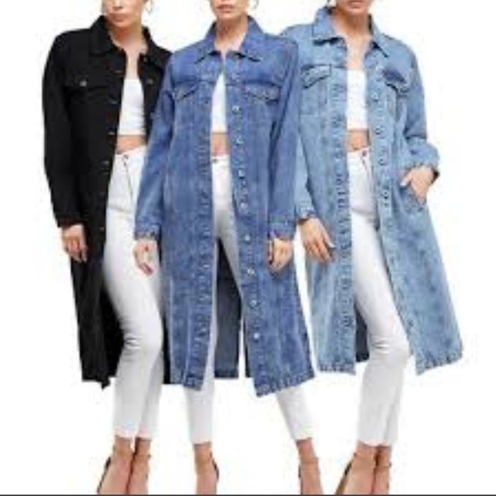 Long Oversized Jean Jacket - Picture 2 of 10